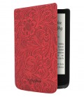 PocketBook HPUC-632-R-F pouzdro Shell Red Flowers, červené
